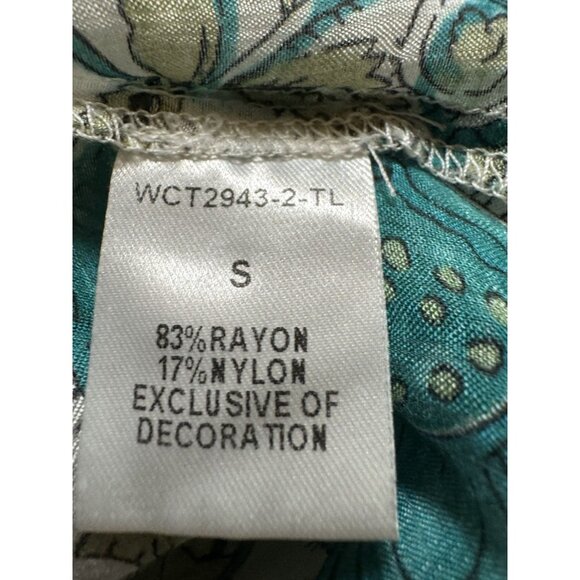 THML Floral Puff Sleeve Blouse Womens S Boho Spring Top 19x24 - Picture 5 of 5